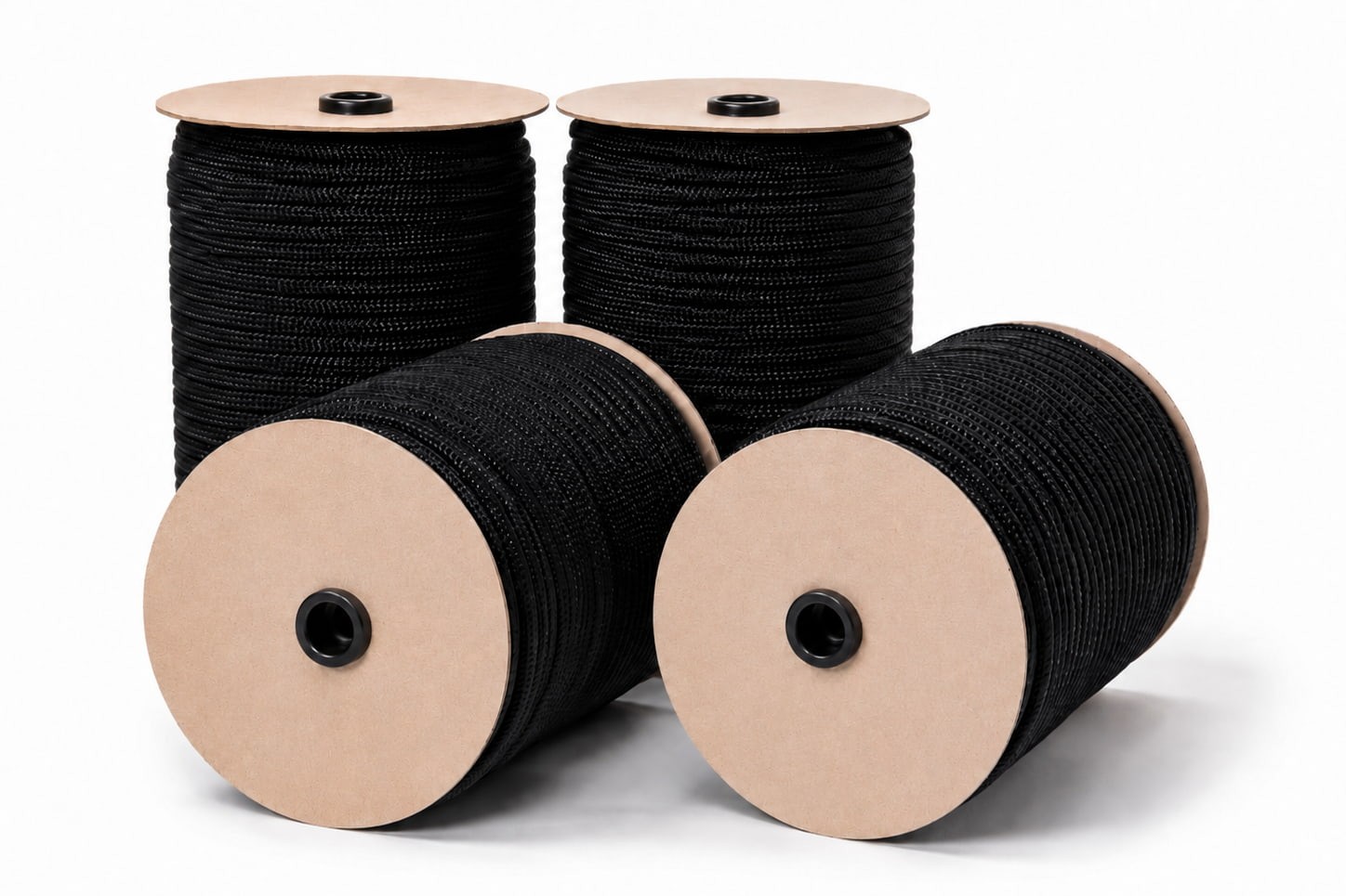 Rollos de soga elástica negra